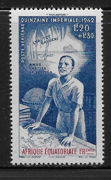 Africa | 1942 Educational Fund French Equatorial Africa Postage Stamp Mint Never Hinged Africa Africa