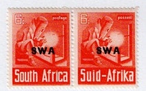 Africa | Welder Pair of Southwest Africa Postage Stamps Mint Never Hinged Issued 1941 Red orange Africa Africa