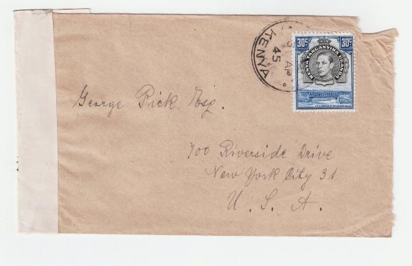 Africa | WWII Censored Cover British East Africa to New York 1945 Africa Africa