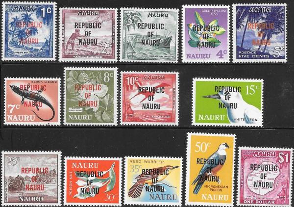 Australia and Oceania | Nauru Set of Fourteen Postage Stamps Issued 1968 Australia & Oceania Australia & Oceania