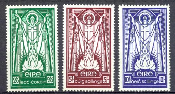 Britain and Ireland | 1942-45 Saint Patrick Set of Three Ireland Postage Stamps Mint Never Hinged Britain & Ireland Britain & Ireland