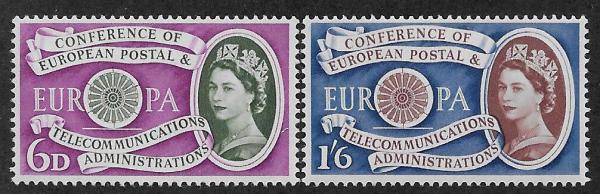 Britain and Ireland | 1960 Europa Set of Two Great Britain Queen Elizabeth II Postage Stamps Mint Never Hinged Britain & Ireland Britain & Ireland