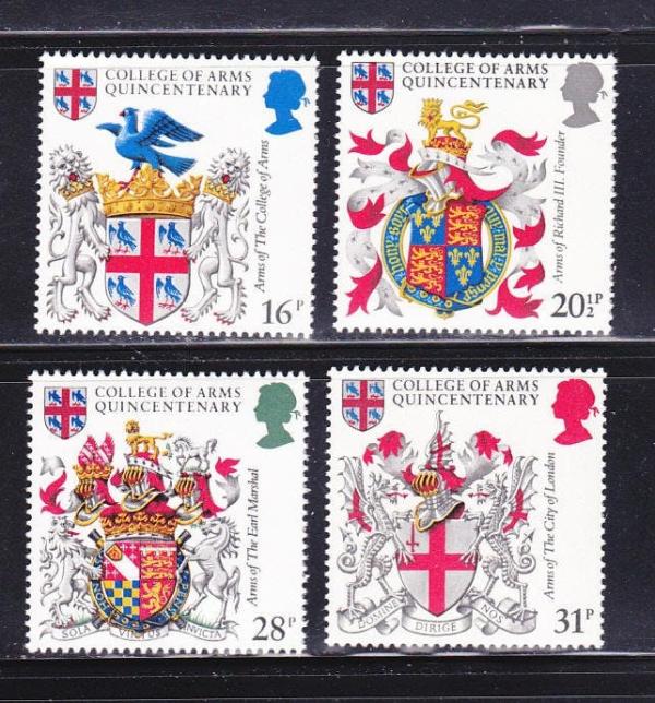 Britain and Ireland | 1984 500th Anniversary of College of Arms Set of Four Great Britain Postage Stamps Britain & Ireland Britain & Ireland