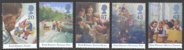 Britain and Ireland | 1997 Enid Blyton Set of 5 Collectible Great Britain Postage Stamps Mint Never Hinged Britain & Ireland Britain & Ireland