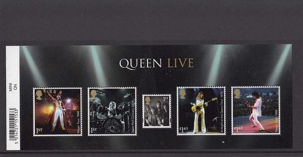 Britain and Ireland | 2020 Royal Mail Queen Music Great Britain Miniature Sheet of 5 Postage Stamps Mint Never Hinged Britain & Ireland Britain & Ireland