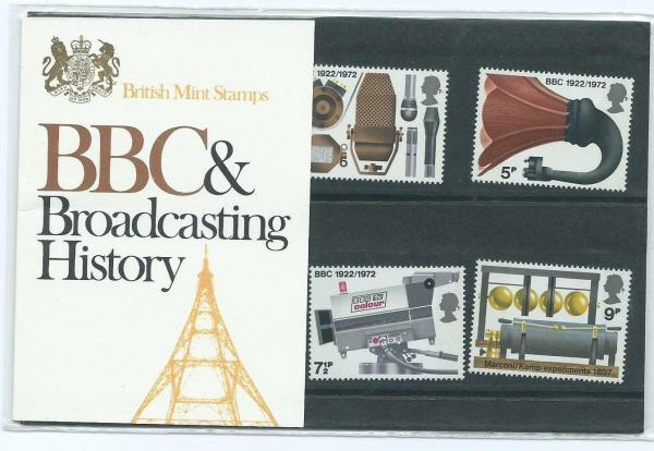 Britain and Ireland | BBC Broadcasting History Great Britain Postage Stamps Presentation Pack Issued 1972 Britain & Ireland Britain & Ireland