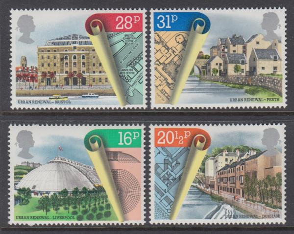 Britain and Ireland | British Urban Renewal Set of Four Great Britain Postage Stamps Britain & Ireland Britain & Ireland