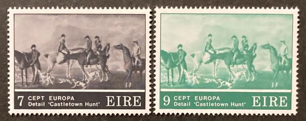 Britain and Ireland | Castletown Hunt Set of Two Ireland Postage Stamps Issued 1975 Britain & Ireland Britain & Ireland