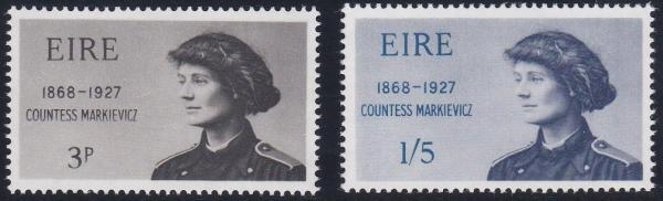 Britain and Ireland | Countess Markiewicz Set of Two Ireland Postage Stamps Issued 1968 Britain & Ireland Britain & Ireland