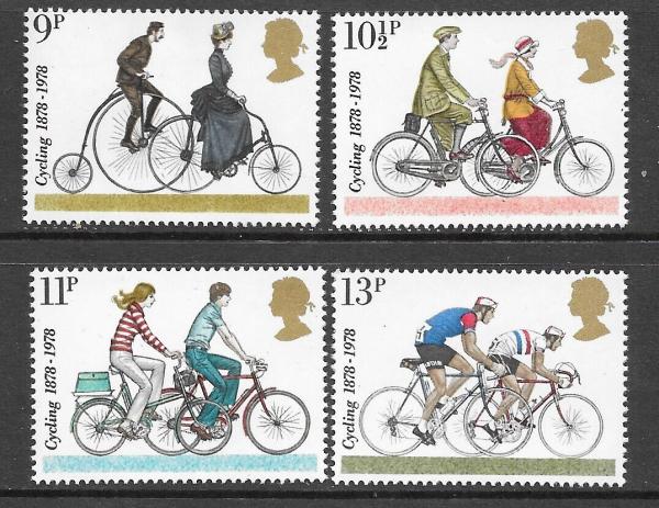 Britain and Ireland | Cycling Set of Four Great Britain Postage Stamps Britain & Ireland Britain & Ireland