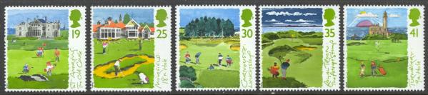 Britain and Ireland | Golf Courses Set of Five Great Britain Postage Stamps Issued 1994 Britain & Ireland Britain & Ireland