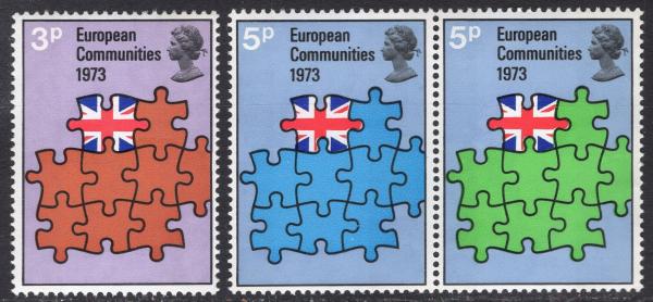 Britain and Ireland | Great Britain Entry into European Communities Set of 3 British Mint Postage Stamps Issued 1973 Britain & Ireland Britain & Ireland