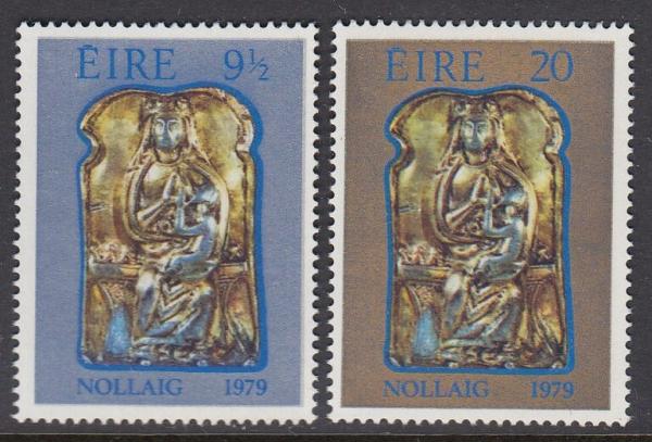 Britain and Ireland | Madonna and Child Set of Two Ireland Christmas Stamps Issued 1979 Multicolor Britain & Ireland Britain & Ireland