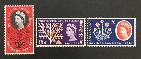 Britain and Ireland | Post Office Savings Bank Set of Three Great Britain Postage Stamps Britain & Ireland Britain & Ireland