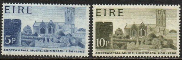 Britain and Ireland | St Mary Cathedral Set of Two Ireland Postage Stamps Issued 1968 Britain & Ireland Britain & Ireland