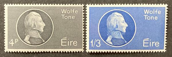 Britain and Ireland | Wolfe Tone Set of Two Ireland Postage Stamps Issued 1964 Britain & Ireland Britain & Ireland