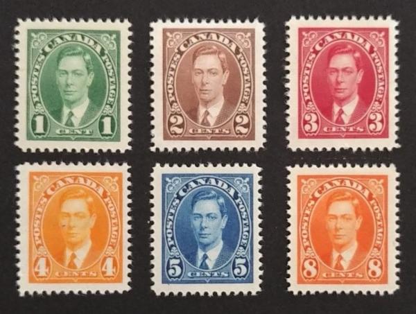 Canada | 1937 King George VI Set of Six Canada Postage Stamps Mint Never Hinged Canada Canada