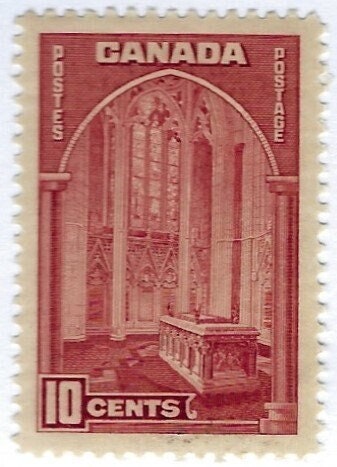 Canada | 1938 Memorial Chamber Parliament Building Ottawa Canada Postage Stamp Dark carmine Canada Canada