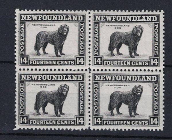 Canada | Newfoundland Dog Block of Four Postage Stamps Issued 1932 Canada Canada