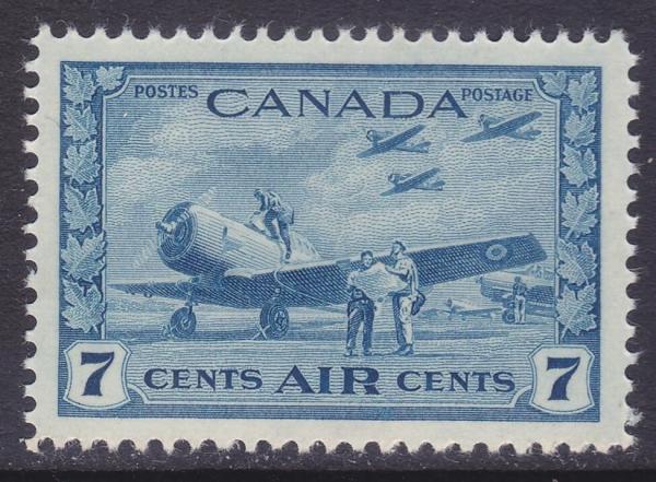 Canada | WWII Air Training Camp Canada Air Mail Postage Stamp Blue Canada Blue