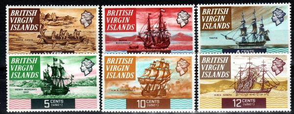 Central & South America | 1973 Elizabethan Ships Set of 6 British Virgin Islands Postage Stamps Mint Never Hinged Central & South America Central & South America