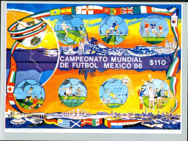 Central & South America | 1986 Mexico World Cup Championship Souvenir Sheet Mint Never Hinged Multicolor Central & South America Central & South America