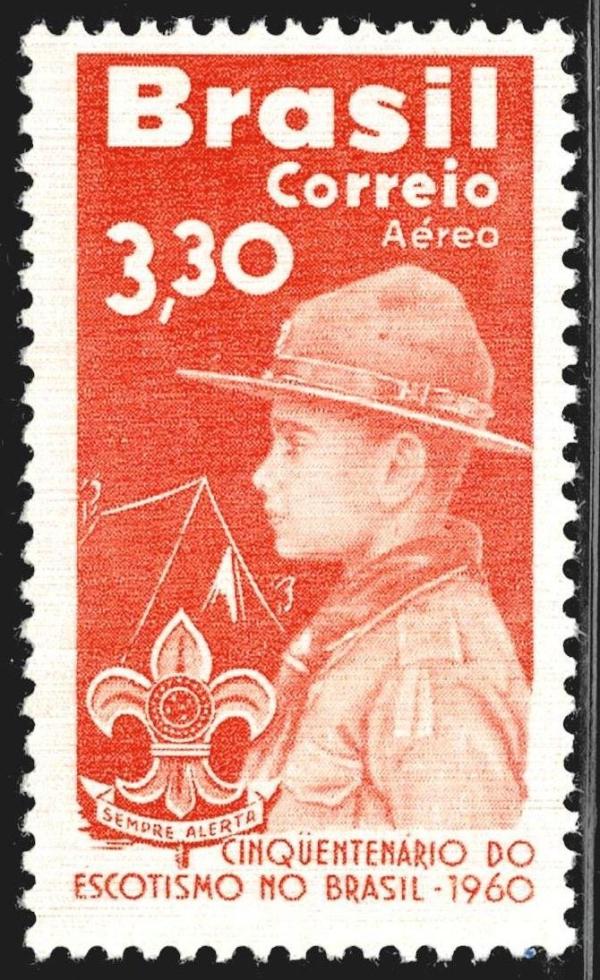 Central & South America | Scouting Brazil Airmail Postage Stamp Issued 1960 Brownish red Central & South America Brownish red