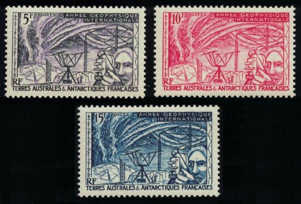 Europe | 1957 Polar Station Set of 3 French Southern Antarctic Territories Postage Stamps Mint Never Hinged Europe Europe