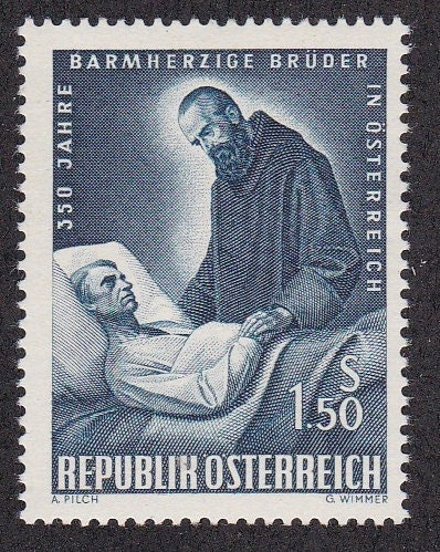 Europe | 1964 350 Years Brothers of Mercy in Austria Postage Stamp Mint Never Hinged Dark blue Europe Dark blue