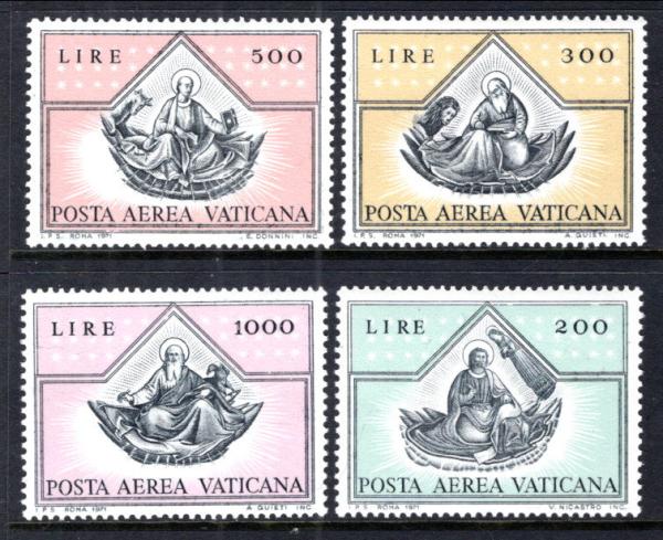 Europe | 1971 Four Evangelists Set of Four Vatican City Airmail Postage Stamps Mint Never Hinged Europe Europe