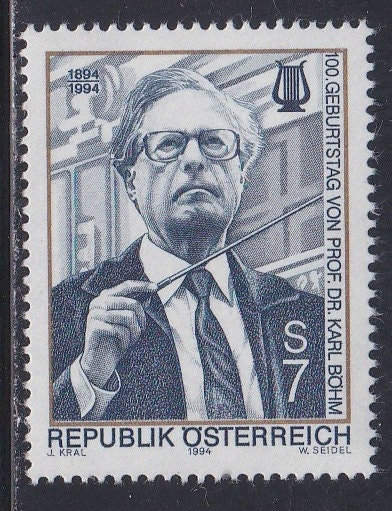 Europe | 1994 Karl B?hm 100th Birth Anniversary Austria Postage Stamp Mint Never Hinged Europe Europe