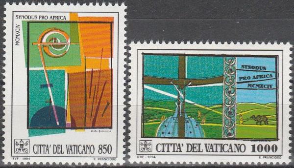 Europe | 1994 Synod of Bishops Special Assembly for Africa Set of Two Vatican City Postage Stamps Mint Never Hinged Europe Europe