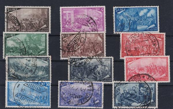 Europe | Centenary of 1848 Revolution Set of Twelve Italy Postage Stamps Issued 1948 Used Europe Europe