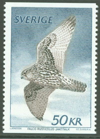 Europe | Gyrfalcon Sweden Postage Stamp Issued 1981 Europe Europe