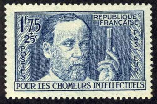 Europe | Louis Pasteur France Postage Stamp Issued 1938 Dark blue Europe Dark blue