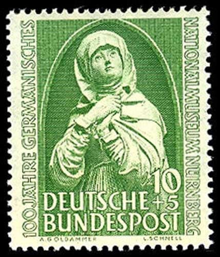 Europe | Nuremberg Madonna Germany Postage Stamp Issued 1952 Europe Europe