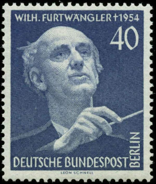 Europe | Wilhelm Furtw?ngler Berlin Germany Postage Stamp Issued 1955 Lilac ultramarine Europe Europe