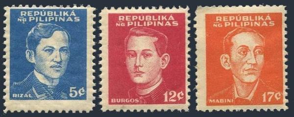 Japan | Filipino Heroes Set of Three WWII Japanese-Occupied Philippines Postage Stamps Issued 1944 Japan Japan