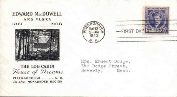 United States | 1940 Famous Americans Edward A MacDowell Music Composer Postage Stamp First Day of Issue Cachet Cover Stamp United States