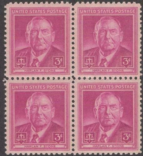 United States | 1948 Harlan F Stone Block of Four 3-Cent US Postage Stamps Mint Never Hinged Stamp United States