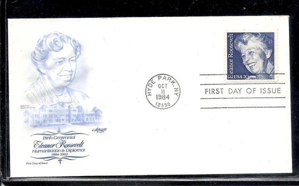 United States | 1984 Eleanor Roosevelt Collectible Artmaster First Day Cover Stamp Cachet Stamp United States