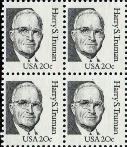 United States | 1984 Harry S Truman Block of Four 20-Cent US Postage Stamps Mint Never Hinged Stamp United States