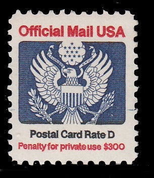 United States | 1985 Great Seal Postal Card Rate D United States Official Mail Postage Stamp Stamp United States