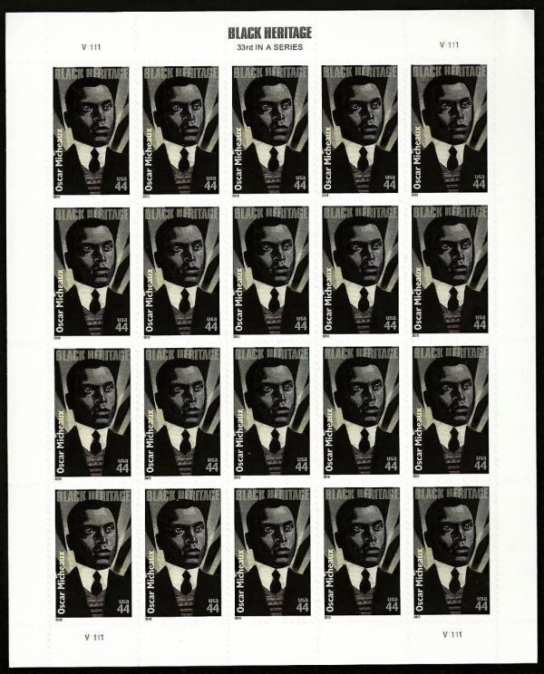 United States | 2010 Black Heritage Oscar Micheaux Sheet of 20 US 44c Postage Stamps Mint Never Hinged Stamp United States