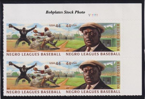 United States | 2010 Negro Leagues Baseball Plate Block of Four 44-Cent US Postage Stamps Mint Never Hinged Stamp United States