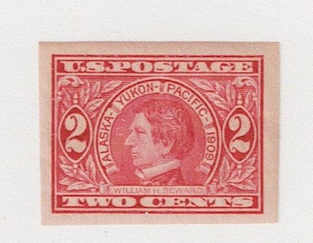 United States | Alaska Yukon Pacific Exposition 2 Cent United States Postage Stamp Issued 1909 Carmine Stamp Carmine