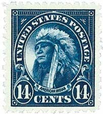 United States | American Indian 14 Cent United States Postage Stamp Issued 1923 Stamp United States