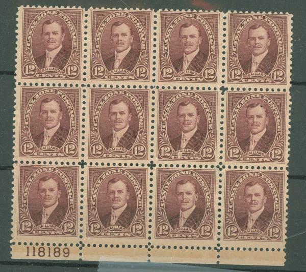 United States | David du Bose Gaillard Block of Twelve Canal Zone Postage Stamps Issued 1929 Stamp United States