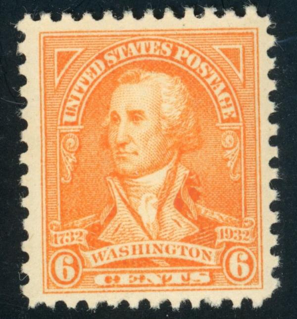 United States | George Washington Bicentennial 6-Cent United States Stamp Issued 1932 Red orange Stamp Red orange