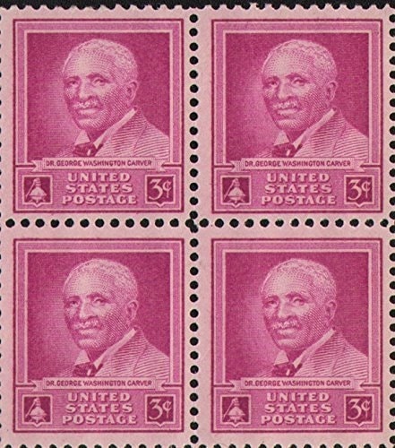 United States | George Washington Carver Block of Four 3-Cent United States Postage Stamps Stamp United States